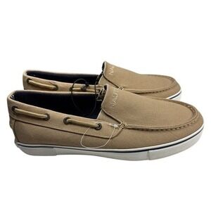 New Nautica‎ Doubloon Boat Shoes Men's Tan Slip On Loafer Shoes Comfort Size  8
